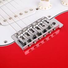 Fingerboard Electric Guitar Bag Shoulder Strap Pick Whammy Bar Cord Wrench Tool Red&White/Black&White/Orange&Black/Red&Black - 紅白 - 查看 10