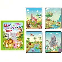 Sách tô màu màu nước cho trẻ em Sách tô màu Graffiti Album nước trong Bộ tô màu kỳ diệu kèm cọ vẽ - Nhiều màu - Xem 6