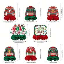 Bộ 8 món trang trí bàn tiệc Giáng sinh bằng áo len xấu xí - Đồ dùng cho bữa tiệc ngày lễ, Đồ trang trí bằng áo len xấu xí Giáng sinh Đồ dùng cho bữa tiệc áo len xấu xí - Nhiều màu - Xem 2