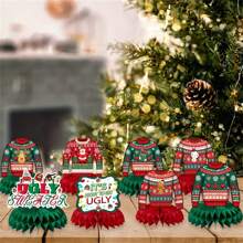 Bộ 8 món trang trí bàn tiệc Giáng sinh bằng áo len xấu xí - Đồ dùng cho bữa tiệc ngày lễ, Đồ trang trí bằng áo len xấu xí Giáng sinh Đồ dùng cho bữa tiệc áo len xấu xí - Nhiều màu - Xem 5