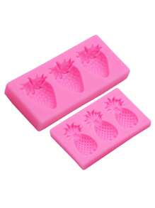 1 件草莓和菠萝形状硅胶模具，DIY 硅胶模具，用于手工皂、蜡烛、蜡装饰