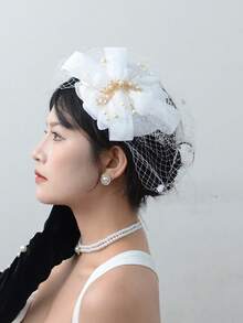 优雅宽边迷人帽子，适合女士，大蝴蝶结，正式场合，肯塔基帽，女士婚礼，新娘鸡尾酒，茶会礼服，平顶软呢帽 - 1038 - 查看 9