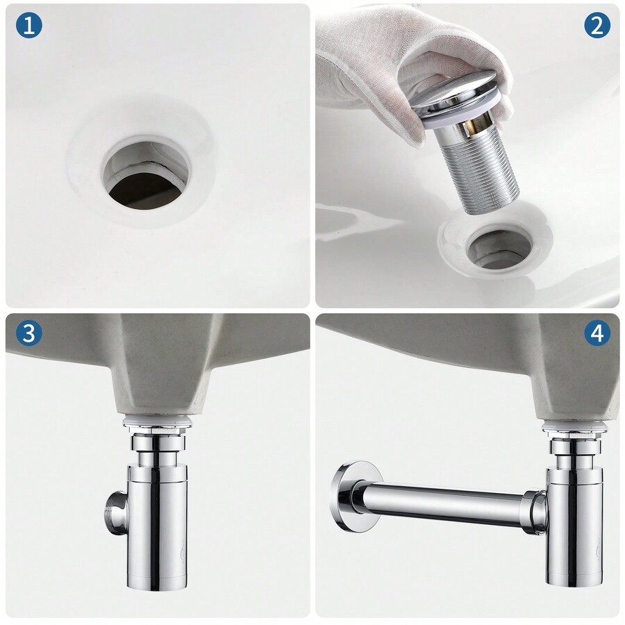 Universal Siphon Height Adjustable 1 1/4 Inch Tube Siphon Drain Fitting