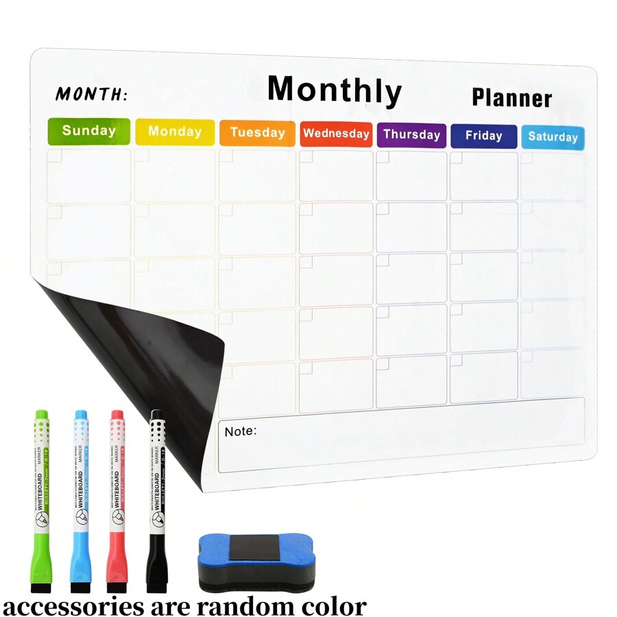 Magnetic Monthly Planner Waterproofing Magnetic Calendar Dry Erase
