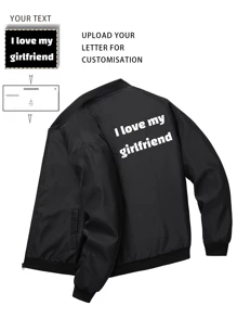 Customized Personalized Clothing Boyfriend Style Men's Zipper Stand Up Collar Long Sleeved Casual Solid Color Outdoor Sports Jacket Outerwear Add Your Own Text To Design Your Personalized Printed (Family/Selfie/Pet/Friend /Girlfriend /Gifts/Logo For Couples/Husband Or Boyfriend) Stylish, Hipster, Fashion, Contracted, Easy Costume Men Basic/Street Style, Ideal Gifts For Him, Boyfriend, Family, Friends, For Birthdays, For Vacation/Holiday, For School/Competition, For Sports/Climbing,Stylish,Fashion,Hipster,Casual,Minimal Chic,Personalized,Customized,Custom,Unique,Guy Costumes,Capsule Wardrobe,Men Basic/Street Style,Ideal Gifts For Him,Boyfriend,Family,Friends,For Birthdays,For Vacation/Holiday,For School/Competition,For Sports/Climbing,Men Active Tops