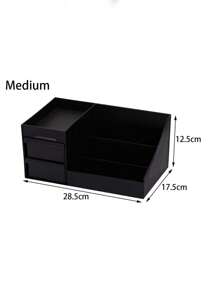 Drawer Type Desk Makeup Box, Dormitory Organizer Plastic Storage Rack, Cosmetic Skincare Dresser Desktop Storage Box - Multicolor - View 9