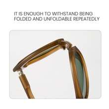 Cyxus Folding Polarized Sunglasses Cat Eye Men Women Easy To Carry Foldable Sunglasses UV400 Protection