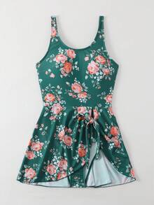 2024 New Floral Print One-Piece Swimsuit Summer - Multicolor - View 4