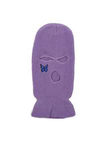 1 chiếc mặt nạ trượt tuyết huỳnh quang màu vàng, mũ lưỡi trai thêu hình bướm phong cách Y2K dành cho cả nam và nữ, mũ trượt tuyết mùa đông ấm áp đa năng thường ngày ngoài trời thích hợp để đi làm - khẩu trang - Xem 22