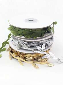 1 件，10 码长花环，仿藤叶，金箔装饰绳 - 用于 DIY 工艺派对、婴儿沐浴用品 - 彩色 - 查看 7