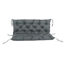 Outsunny Outsunny Garden Bench Cushion, 2 Seater Swing Chair Cushion, Seat Pad With Ties For Indoor And Outdoor Use, 110 X 120 Cm, Dark Grey