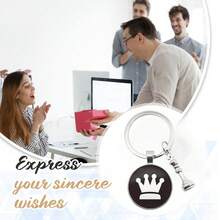 6 chiếc/1 chiếc Móc khóa quân cờ vua hình Vua, Hậu, Xe, Hiệp sĩ, Tượng, Tốt, Trang sức đá quý thời gian, Quà tặng tốt nghiệp, Móc khóa cho nam nữ Quà tặng tiệc thể thao Giáng sinh - nhiều màu - Xem 4