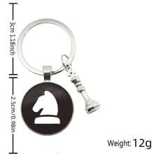 6 chiếc/1 chiếc Móc khóa quân cờ vua hình Vua, Hậu, Xe, Hiệp sĩ, Tượng, Tốt, Trang sức đá quý thời gian, Quà tặng tốt nghiệp, Móc khóa cho nam nữ Quà tặng tiệc thể thao Giáng sinh - nhiều màu - Xem 2