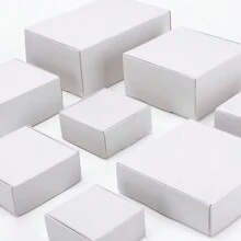 20pcs White Cardboard Gift Boxes, Small Paper Plane Boxes, Mini Packaging Boxes, Handmade Soap Packaging, Divider Boxes - White - View 3