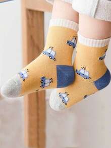 5 đôi tất trẻ em cho bé trai và bé gái Tất xe hơi hoạt hình cho trẻ em từ 0-3 tuổi - Nhiều màu - Xem 2