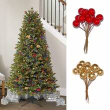 20 pezzi Decorazioni natalizie 1cm Bacche rosse artificiali Ghirlanda natalizia Decorazione fai-da-te Accessori fotografici Decorazione per la casa Decorazioni natalizie Decorazione per la stanza Inverno