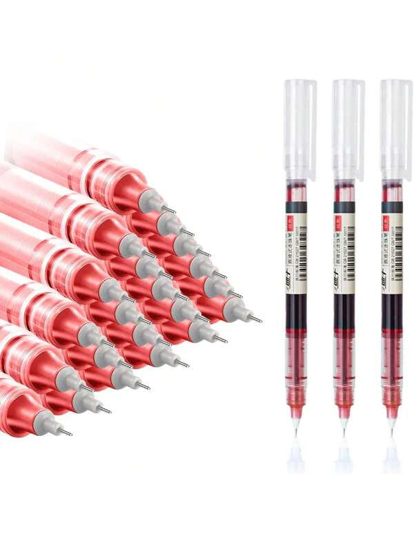 Direktflüssige schnelltrocknende Ballpoint Kugelschreiber 0,5mm Neutraler Stift geeignet zum Unterschreiben im Büro, Kohlestift, Schulanfang