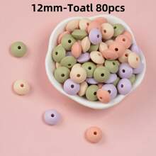 40/80/200/300 hạt bàn tính silicon - Nhiều màu sắc rực rỡ, hạt cách ly rời để làm đồ trang sức, tự làm, phụ kiện thủ công - Nhiều màu - Xem 7