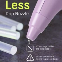 Narbell Pistola de pegamento inalámbrica de 4V, pistola de pegamento con precalentamiento rápido en 12 s, recargable por Type-C con batería de 2000mAh, barras de pegamento de 7 mm x 30, apagado inteligente, ideal para proyectos DIY/hechos a mano/reparaciones