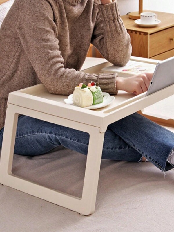 1 pieza Escritorio plegable de sobremesa para exteriores y oficina/estudiantes, puesto de trabajo genial para dormitorio universitario con diseño minimalista y creativo