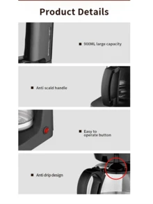 SOKANY 咖啡机 新款美式滴滤咖啡机 家用办公咖啡机