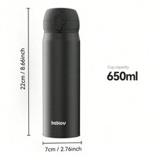 Bablov 1 件 16oz316L 不锈钢随行杯，车载咖啡杯，双层保冷隔热，饮水瓶，带锁，带茶隔，健康材质，可重复使用，防摔防漏，户外、露营、家用冰咖啡杯，圣诞节和 S 适合朋友和家人返校 - 彩色 - 查看 4