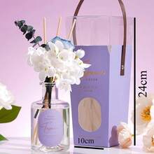 1 件装 100 毫升花香蜡烛礼盒，无焰香薰，适用于婚礼派对、卧室、客厅、家居装饰和除臭剂 - 花果香 - 查看 5