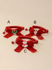 1pc Pet Collar With Bow Tie Decoration, For Small Dogs And Cats - Multicolor - View 6