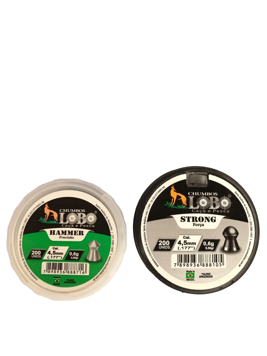 Kit 2 Pressure Pellets 4.5 Mm Hammer And Strong - Lobo - 強力/錘子 - 查看 1