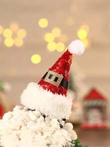 1/2/4圣诞节圣诞老人帽子圣诞老人女士节日庆祝派对DIY配饰发夹头饰女 - 彩色 - 查看 12