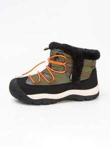 mini bala 男童和女童防水防滑保暖内衬雪地靴 - 綠色 - 查看 2