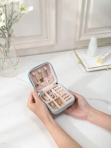 CASEGRACE 1 hộp đựng trang sức du lịch, đựng hoa tai, nhẫn, vòng tay, vòng cổ - Hộp đựng trang sức đơn giản, nhỏ gọn, di động và tiện dụng, hộp đựng trang sức, hộp đựng trang sức cho phụ nữ và trẻ em gái, quà tặng ngày lễ tinh tế và khó quên cho Ngày của Mẹ và Ngày lễ tình nhân, quà tặng Giáng sinh - nhiều màu - Xem 15