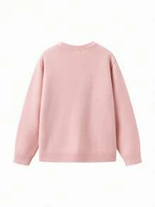 Balabala Boys' & Girls' Sweater Pullover For Fall/Winter 2024 Layering - Pink - View 5