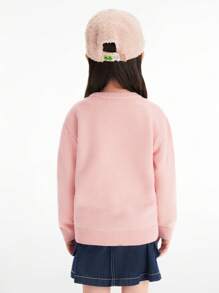 Balabala Boys' & Girls' Sweater Pullover For Fall/Winter 2024 Layering - Pink - View 3