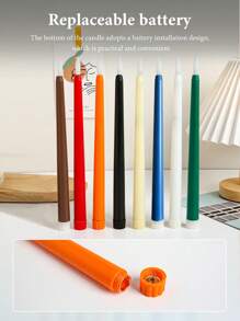 LED Creative Novelty Bullet-Shaped Colorful Electronic Candle Lamp Decoration Light, For Halloween, Parties, Gatherings With Friends - Multicolor - View 4