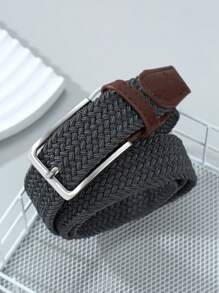 1pc Solid Color Casual Polyester Elastic Waist Belt, Suitable For All Seasons Summer, Schoolcasual, Business, Boyfriend Husband Father Dad Men Gift, Daily Wear, Fashion, Teen, Outdoor, Vacation, Athletic, Travel, Street, Boho, Vintage Fall, Autumn, Halloween Autumn-Winter Accessories,Suitable For Teens, Youth,Men,Casual, Outdoor, Athletic, Vacation, Graduation Gifts, Birthday, Daily Wear - A - View 16