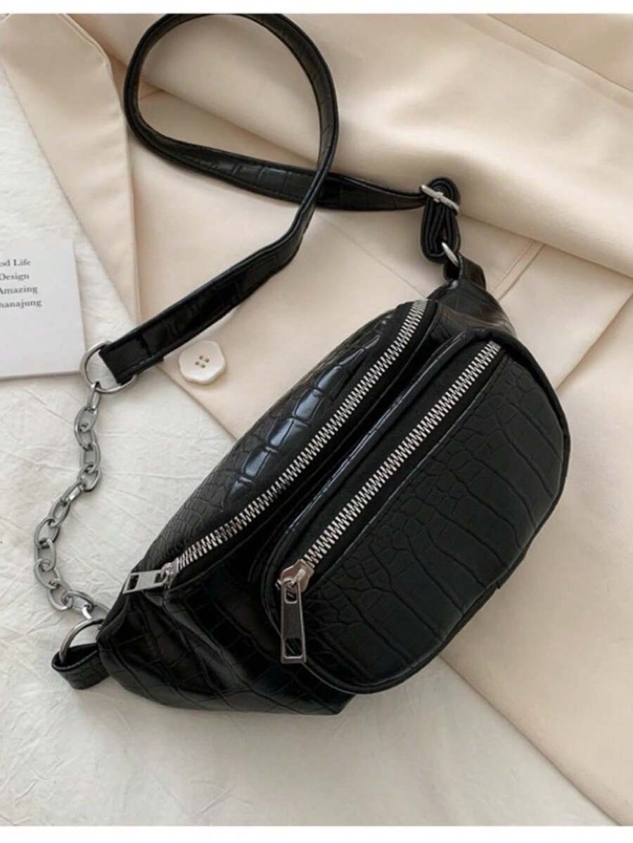 Women's Casual Fashion Fanny Pack Matches Everything Cod 6049 - 黑色 - 查看 1