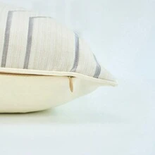 1pc Luxury Geometric Stripe Jacquard Pillow Cover - High-Density Polyester Cushion Case With Precision Woven Patterns - Available In 18x18in (45x45cm) & 20x20in (50x50cm) For Sofa/Living Room/Hotel/Bedroom Decor (Insert Not Included)