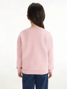Balabala 男孩和女孩的开衫 2024 年秋冬简约风格 - 粉色 - 查看 3