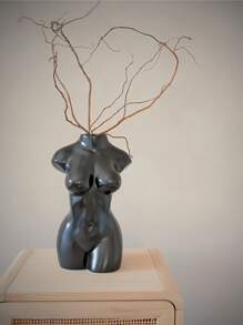 1件现代女性人体造型花瓶，简约白色树脂雕塑，适合插花，北欧美学家居装饰点缀，优雅的装饰品，适用于客厅、卧室、办公室、书架和桌面，是婚礼艺术装饰、母亲节礼物、房间装饰花瓶、玻璃花瓶的完美之选。 - 彩色 - 查看 5