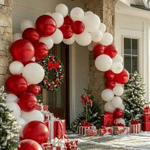 白色、红色、圣诞装饰气球花环拱门套件、圣诞主题活动装饰、生日派对装饰、婚礼装饰、新娘送礼会装饰、周年纪念装饰、节日庆祝装饰、退休装饰、乔迁装饰、周年纪念装饰、新年装饰、冬季装饰用品 - 紅色 - 查看 5
