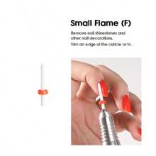 5件套陶瓷钨钢美甲钻头、旋转锉刀、铣刀头，适用于电动美甲钻修甲工具 - 彩色 - 查看 9