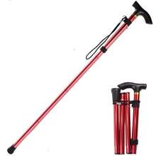 1 件，30 厘米折叠铝合金登山杖，自动打开 93 厘米长，可调节高度 - 黑色 - 查看 7