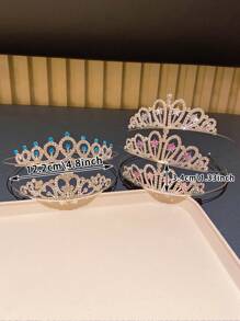 5pcs Assorted High-End Party/Runway Crown, Suitable As Gift For Wedding, Birthday Party Attendees - Performance Festival Princess Rapunzel Headpiece - Multicolor - View 2
