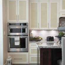 1卷自粘墙纸纹理布黄色壁纸人造草布米色亚麻布可移动用于橱柜、旧家具翻新、墙面装饰贴纸 - 黃色 - 查看 6