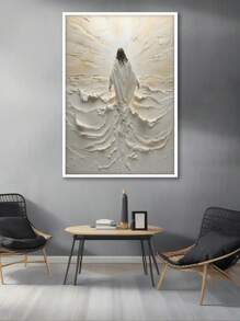 1PC Jesus Walking On Water Canvas Poster, Spiritual Wall Decor, Christian Divine Light, Modern Canvas Art, Christian Gift, No Frame - White - View 6