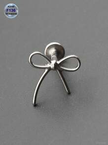 1 件全新植入级 ASTM F136 钛耳环 16G 唇环镂空蝴蝶结耳轮软骨穿孔耳垂耳环女士身体首饰金色 PVD - 蝴蝶結唇釘 - 查看 12