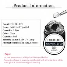 FOUR LILY 2片装透明软胶假指甲套装 - 柔韧美甲延长片，DIY美甲设计工具 - 無色 - 查看 7