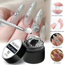 FOUR LILY 2片装透明软胶假指甲套装 - 柔韧美甲延长片，DIY美甲设计工具 - 無色 - 查看 2