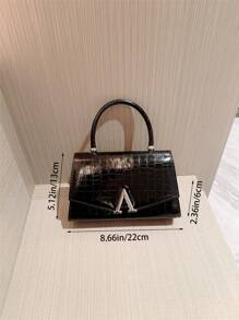 Women's Fashion Snake Skin Pattern Silver Tote Bag, Evening Clutch Bag With Metal Decor Flap Cover, Formal Party Leather Purse, Chain Strap Handbag For Ball And Formal Occasions